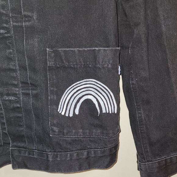 Levi's Black Denim Jacket Used Great Conditions - Picture 5 of 16